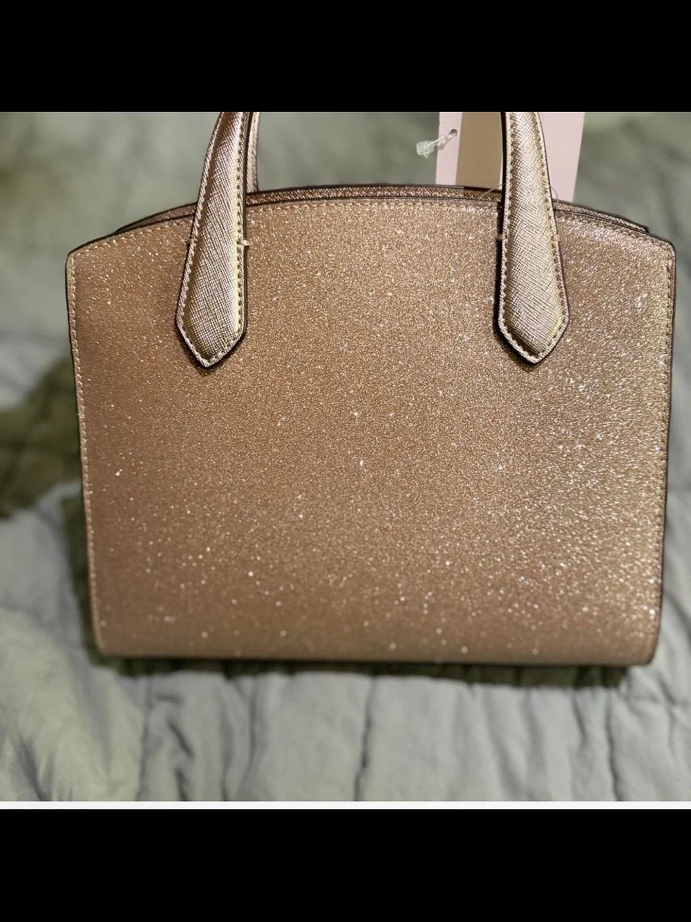 Sparkle Tote Bag in Rose Gold - Women's Handbag